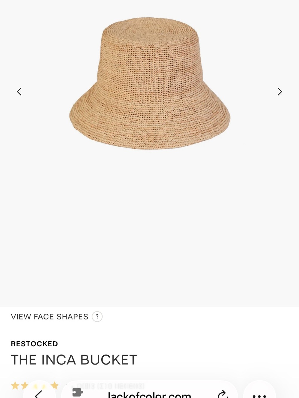 Straw Bucket Hat - Natural Tan